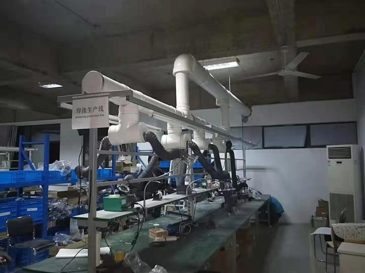 南京某電子廠焊接車間工位排煙設備安裝工程